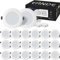 Eande 20er Set LED Einbaustrahler 230V 6W, LED Spots Einbauleuchten Neutralweiß 4000K 600LM, Deckenspots Weiß Rund, Einbauloch Ø 93-100mm, 26mm Ultra Flach