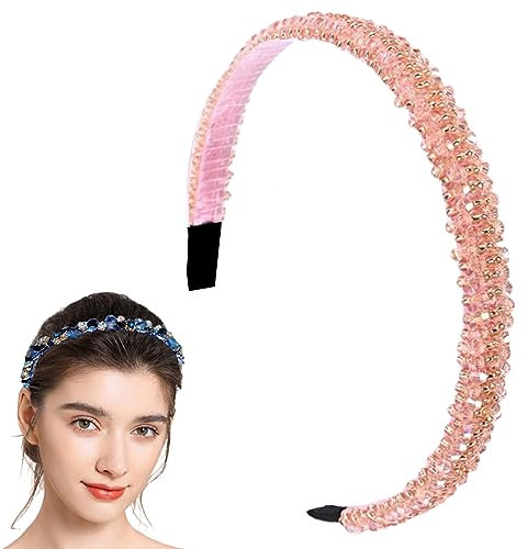 Headbands for Women's Hair Pink Headband Vintage Fashion Hair Bands for Girls Party Decorations 3022