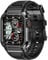 Deczone Band mit Edelstahlgehäuse Kompatibel mit Apple Watch Serie SE 6 5 4 44mm, Serie 3 2 1 42mm Band, iwatch Bands Robuste Schutzhülle für Männer (Schwarz)