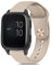 Strap compatible with Garmin Venu Sq 2 Music Strap, 20mm Adjustable Soft Silicone Replacement Strap for Venu 2 Plus/Venu Sq/Forerunner 55/Forerunner 645 Strap/245 Strap (Milk Tea)