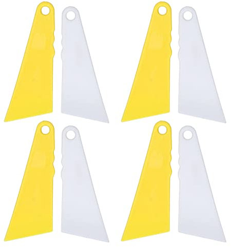 TOPINCN Glue Smear Sticks Applicator Spreader Glue Plate Gluing Glue Stick 8Pcs Scraper Yellow Wide White Leatherette Polymer Hot Glue Stick Hot Melt Glue Stick Art Glues Pastes