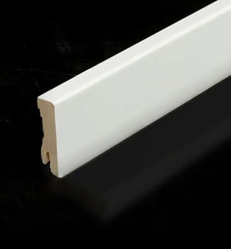 FN-631 Sockelleiste Weiß Starkfolie mit Holzkern 16x58x2500mm mit Clipsfräsung