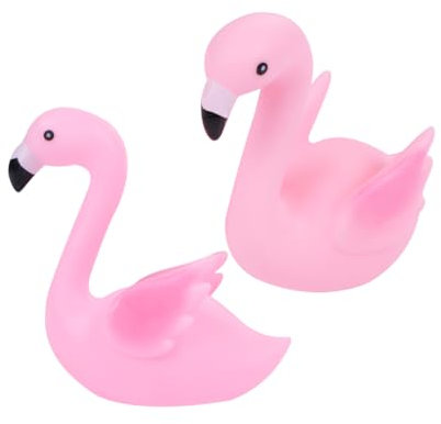 PRETYZOOM Décoration de Gâteau Flamant Rose Lot de 4 Mini Figurines en Vinyle Accessoires pour Anniversaire Baby Shower Mariage Décoration de Gâteau pour Fille et Garçon