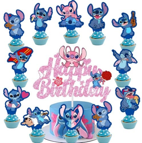 25 Pcs Cake Toppers Cupcake Toppers for Boys Girls, Cake Decorations, Birthday Party Decorations Supplies