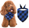Voarge Hundeschal,Klassisches Kariertes Hundehalstuch, Bandana für Hund,Waschbare Halsdreiecke für Kleine Mittlere und Große Hunde Katzen (Blaues Schachbrett, S)
