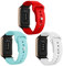 KUWAI 3 Stück Armband für Oppo Watch Free Armband Silikon Atmungsaktiv Sport Armbänder kompatibel mit Oppo Watch Free Armband Einstellbar Ersatzgurt Armband mit Oppo Watch Free Armband (A)