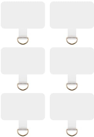 NQEUEPN 6pcs Phone Tether Tab, Transparent Phone Lanyard Tab Multipurpose Cell Phone Lanyard Patch Pad Universal Phone Strap Connector Replacement Parts for Most Mobile Phone Case