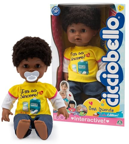 Cicciobello Best Friends - 42 cm große Cicciobello Puppe mit Pflanzenfunktion, Puppe mit gelbem T-Shirt mit Rezept auf der Rückseite, für Kinder ab 2 Jahren