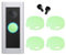 Doorbell Button Replacement, Premium Replacement Buttons for Ring Doorbell Pro, Come with 4Pack Buttons / 2Pack Screws(Fluorescent green), Repair Split Cracked Broken Button