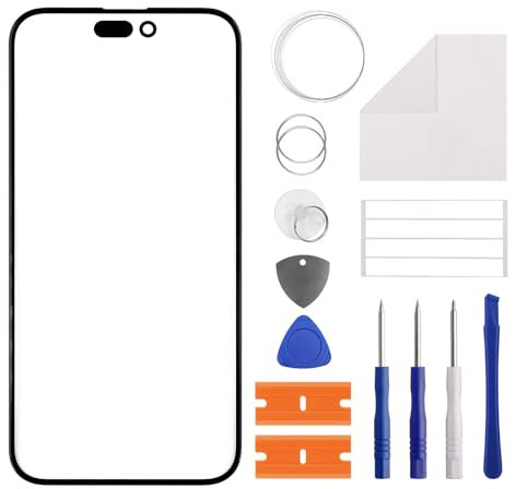 Duotipa [NEW Front Glass Panel Replacement for iPhone 15 Plus-6.7 inch, Front Glass Screen Replacement with OCA Repair Tools Kit-No LCD Screen and Touch Digitizer