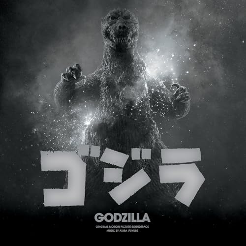 Godzilla (Akira Ifukube) White with Blue splatter)