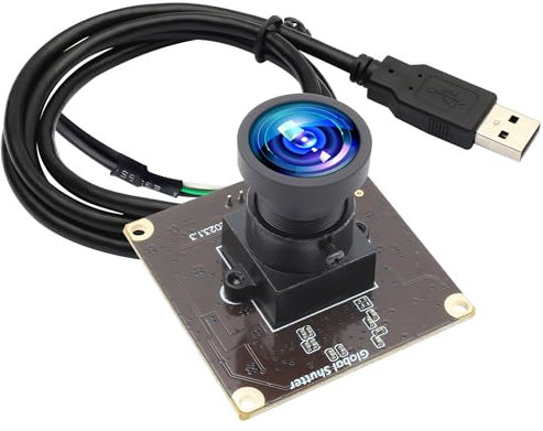 ALPCAM 2MP Global Shutter USB Camera Module 1200P 90fps High Speed Webcam with Wide Angle No Distortion Lens AR0234 UVC Lightburn Camera for Golf Swing Windows, Linux, Android,Mac OS