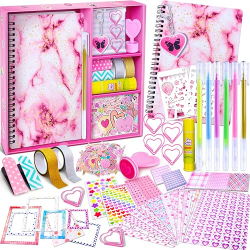 PATIFEED DIY Journal Kit für Mädchen, Scrapbook & Tagebuch Zubehör Set | Schreibwaren Set, Bastelset, Weihnachten und Halloween für Jungen und Mädchen