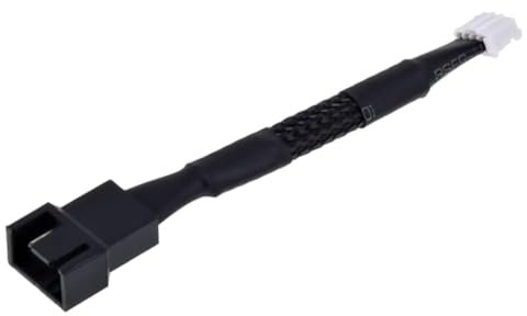 XAGMODSHN Grafikkarte PWM Lüfter Adapter Anschlusskabel klein 4pin auf Universal 3pin 4pin schwarz gewebtes Lüfterkabel