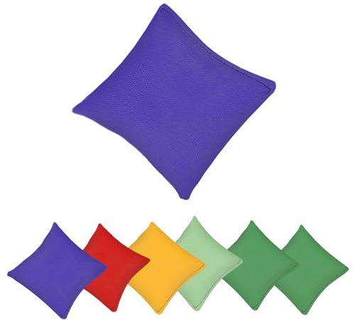 6 Stück Cornhole Säckchen, Dosenwerfen Nylon Sitzsäcke Werfen, Indoor Outdoor Spiele Spaß Party Spiel Werfen Spielzeug Geschenke (10x10CM)
