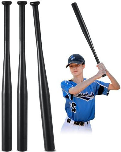 Simgoing Baseballschläger aus Legierung, 71,1 cm, 1000 g, Einhand-Metall-Trainingsschläger für Zuhause, Auto, Selbstverteidigung, Baseball, Praxis, DIY, Handwerk, LKW, Reifenprüfer, 3 Stück