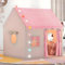 Kinder Spielhaus Indoor,Kinder Bettzelt,Spielzelt für Drinnen,Prinzessin Zelt mit Fenstern, Kinderspielhaus, Kuschelecke Kinderzimmer Dekor(Rosa)