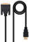 PRENDELUZ Cable DVI a HDMI 1.8 m, DVI 18+1/M a HDMI A/M, Ideal para conexión de Dispositivos Multimedia y transmisión de Video