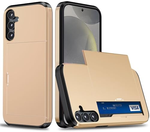 Belzsxy Handyhülle für iPhone 6 Plus/iPhone 6s Plus Hülle, mit Kartenfach, Harte PC Stoßfest Robust Fallschutz Outdoor Militär Schutzhülle für iPhone 6 Plus/iPhone 6s Plus (Goldene)