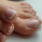False Toenail Short Square - 24PCS French Tip Press on Toenails - 12 Sizes Acrylic Nude Pink Stick on Toe Nails with Glue - Full Cover French Fake Toenails for Women Girls