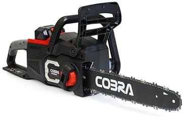 Cobra CS35040VX 35cm Cordless Chainsaw – 40V 4Ah Battery & Charger, Brushless Motor, Tool-Free Chain Tensioner, Automatic Chain Lubrication