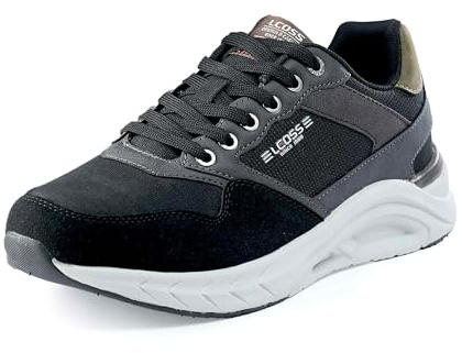 LEOSS ORIGINAL Chaussures de Running Ultra-Légères pour Les Hommes Chaussures de Trekking Chaussures Détendues Modèle de Course (Noir, 41 EU, MLE255074-1)