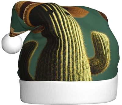 rrxnbcgg Sombrero Kaktus Bedruckte Erwachsene Plüsch Weihnachtsmütze Weihnachten besondere Feiertage mit festlicher Atmosphäre