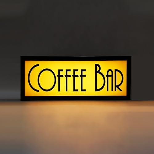 Neonschild mit Fernbedienung, LED-Festzelt, Café-Schild für Café, Büro, Ruhebereich, minimalistische Wanddekorationen und Geschenk für Kaffee-Enthusiasten (30 x 15 x 5 cm)