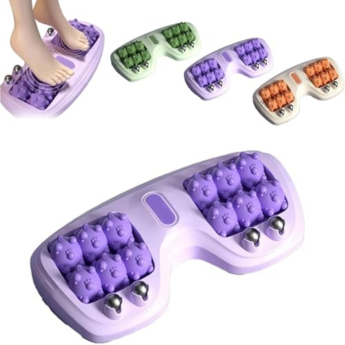 Saludea Foot Relief Roller Pro, Füßemassager mit Abgerundeten Ecken Premium Material Leicht Tragbar Für Zuhause Büro Reise (Lila)