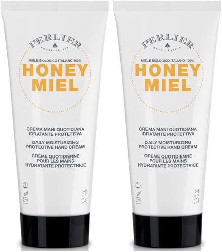 Perlier Honey Miel Reparierende Handcreme mit Barriere-Effekt, 100 ml (Packung mit 2)