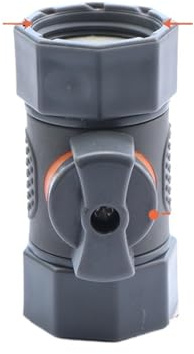 VCSZYAFX Adaptergelenk Kunststoff 3/4 Außengewinde Schnellverbinder mit Kugelhahn for Gartenschlauch Verlängerung Reparatur Armaturen Rohr Wasserpistole Für Mischbatterie(C-2PCS)