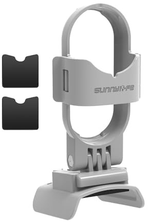 Adjustable Action Camera Mount for DJI NEO, Compact Plastic Sports Camera Bracket 7.5x4.3x3.7 cm, Sleek Gray Outdoor Accessory
