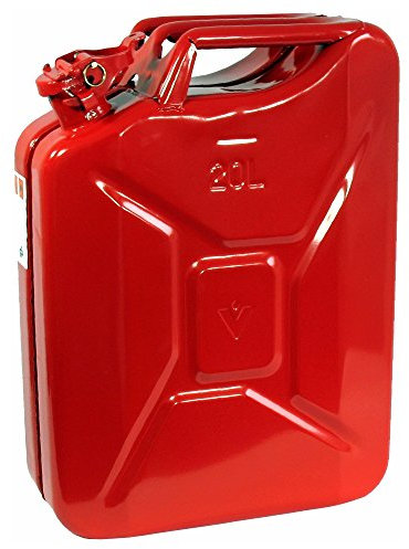 Benzinkanister 20 Liter, Rot, TÜV-Bauartprüfung/UN-Zulassung