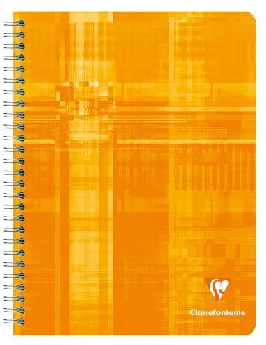 Clairefontaine 8722C Spiralheft 17 x 22 cm, 100 Seiten, kariert, sortierte Farben, 1 Stück