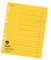 Original Falken 100er Pack Trennblätter. Made in Germany. Aus Recycling-Karton für DIN A4 gelb Trennlaschen Trennblätter Ordner Register Kalender Blauer Engel
