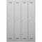 Bisley Garderobenschrank Monobloc 4 Abteile einstöckig lichtgrau