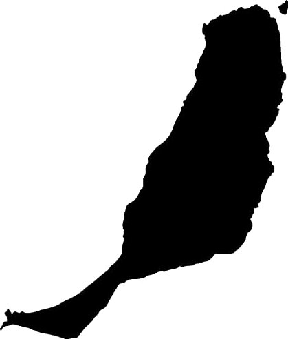 Samunshi® Aufkleber Fuerteventura Inselaufkleber in 6 Größen und 25 Farben (8,5x10cm schwarz)