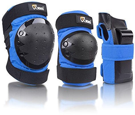 JBM Adult/Kids Child Youth Knee Pads Elbow Pads Wrist Guards Protective Gear Set for Inline Roller Skating Biking Cycling Scooter Skateboard BMX Mountain Bike Inline Skating Extreme Sports
