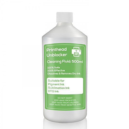DTG-Reinigungsflüssigkeit für Druckkopf, 750 ml zum Reinigen und Entblocken von Druckkopf-Düsen für Epson/Brother Drucker