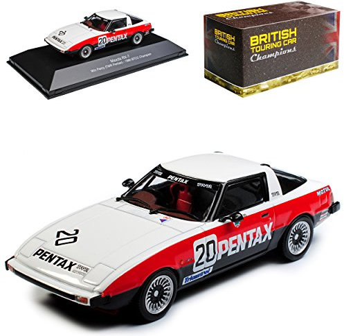 Atlas Mazda RX7 Savanna Percy WTCC Champion 1980 1978-1981 mit Sockel 1/43 Modell Auto mit individiuellem Wunschkennzeichen