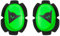 Dainese - Pista Knee, Ginocchiere Moto in Poliuretano, Saponette Moto, Contatto Uniforme con Pista e Asfalto, Slider Moto con Chiusura in Velcro, Verde Fluo/Nero