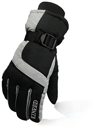 Wasserdichte Ski-Handschuhe, Thermal Winter Snowboarding Handschuhe Fahrrad Motorrad Outdoor Sport verstellbare Handschuhe, Blue, F