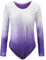 Sinoeem Gymnastikanzug Für Mädchen Ballett kinder Langarm/Ärmellos Kurzarm Gradient Color Round Neck Turnanzug Für 3-12 Jähriges Mädchen (Lila - Langarm, Tag 6A(5-6 Years))