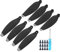 Plastic Drone Blade, Kunststoff Leichtgewicht Propeller Wing Blade RC Drohnen Zubeh?r Kompatibel Electric refit Parts für Mini 8PCS (schwarz mit silbem Rand)