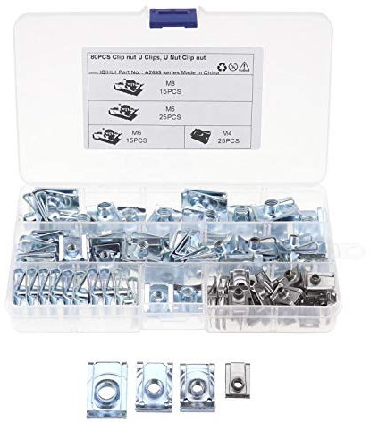 OTOTEC 80pcs Clip de Fixation Filetage M4 M5 M6 M8 pour Panneau de Porte de Garniture Intérieure