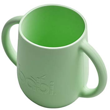 BABI® Baby Toddler Large Silicone Sippy Cup, Plastic Free, 100% Food Grade Silicone, with Two Comfort Handles, Perfect Sippy Cup for Training 200ml (Green)