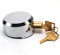 Youyijia Shackleless Heavy Van Lock 73MM Round Concealed Padlock with 2 Keys - Hardened Steel, Chrome Plated Security Door Lock for Replacing a Variety of Van Locks