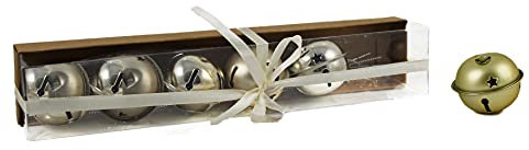 CHICCIE 6 Set Metall Glöckchen Gold ca. 3,5cm