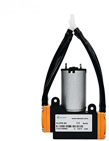 Kamoer HLVP8 mini vacuum pump 12V dc Air Pump with Brushless motor Super High Percision Diaphragm Pump high flow 480L/H(in Parallal or in Series) (12V brush motor, parallel connection)