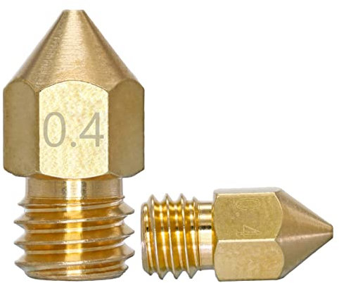 5x 0,4mm Düsen für Creality Ender 3, Ender 5, Cr10 usw. MK8 3D Drucker Nozzle
